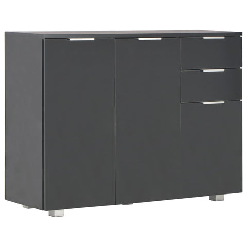 Sideboard High Gloss Black 107X35x80.5 Cm Sideboards & Buffets