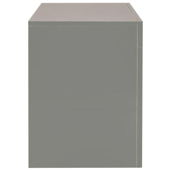 Tv Cabinet With Led Lights High Gloss Grey 130X35x45 Cm