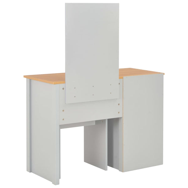 Grey Dressing Table With Mirror And Stool 104X45x131 Cm Dressing Tables