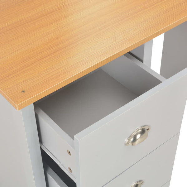 Dressing Table With Mirror And Stool Grey 104X45x131 Cm Dressing Tables