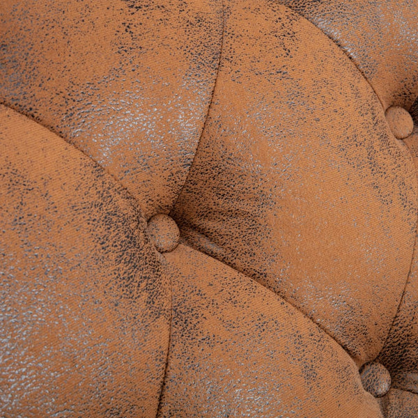 Chaise Lounge Brown Faux Suede Leather Sofas Armchairs & Couches