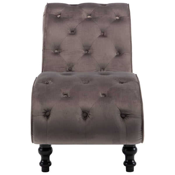 Chaise Lounge Grey Velvet Sofas Armchairs & Couches