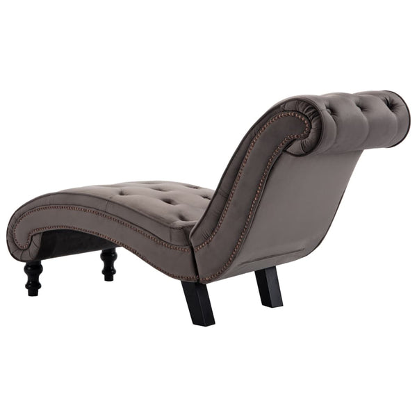 Chaise Lounge Grey Velvet Sofas Armchairs & Couches