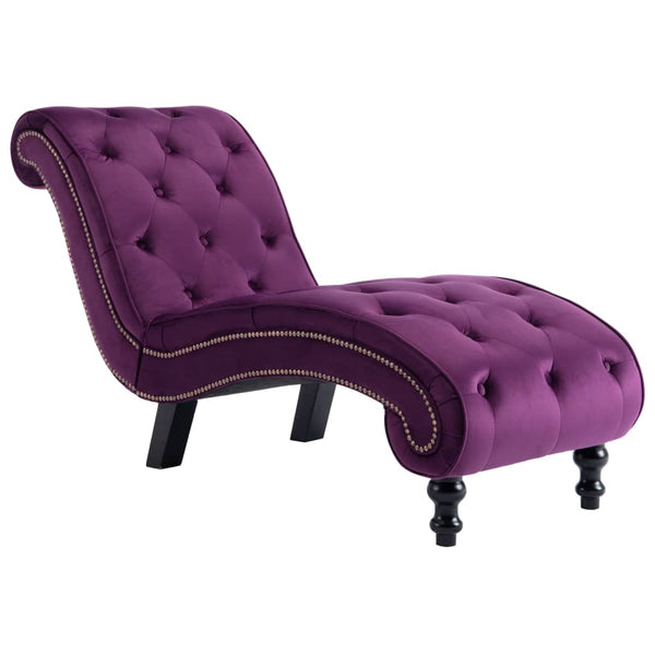 Chaise Lounge Purple Velvet Sofas Armchairs & Couches