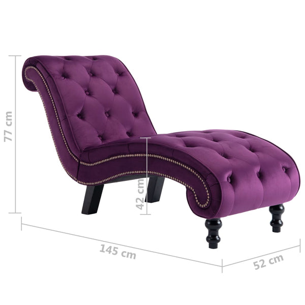 Chaise Lounge Purple Velvet Sofas Armchairs & Couches