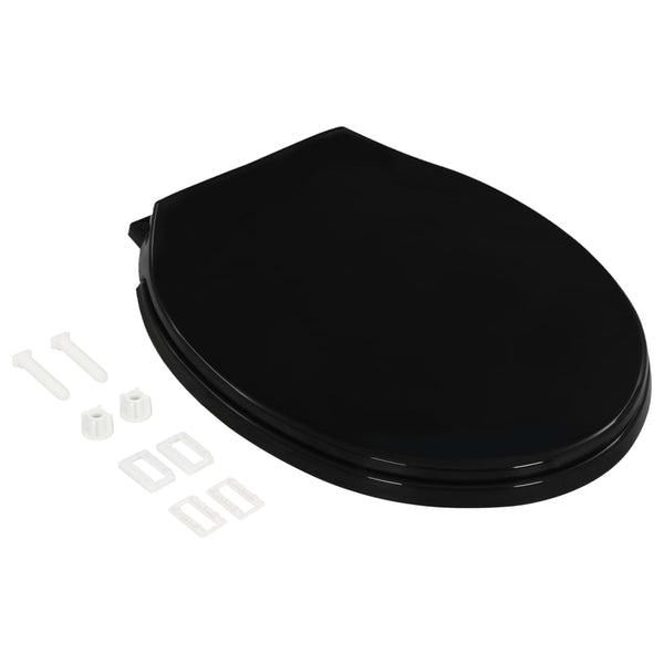 Soft-Close Toilet Seat With Quick-Release Design Black