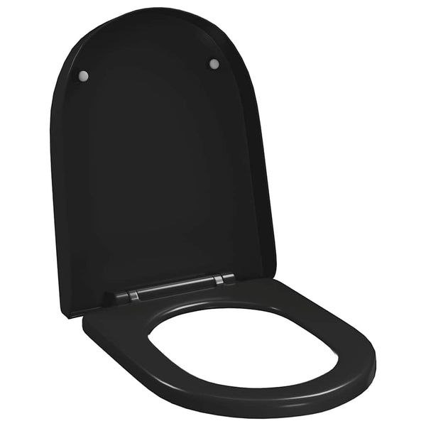 Vidaxl Soft Close Toilet Seat With Quick Release Design Black Toilet Seats