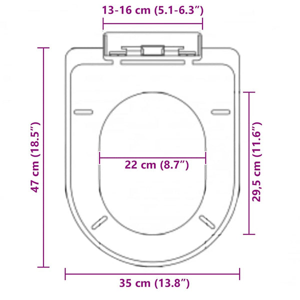 Vidaxl Soft Close Toilet Seat With Quick Release Design Black Toilet Seats