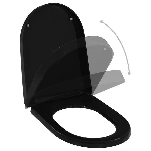 Vidaxl Soft Close Toilet Seat With Quick Release Design Black Toilet Seats
