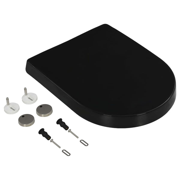 Vidaxl Soft Close Toilet Seat With Quick Release Design Black Toilet Seats