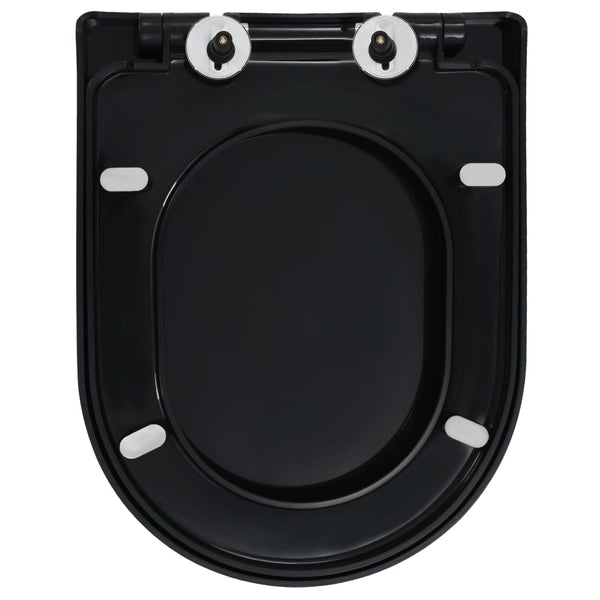 Vidaxl Soft Close Toilet Seat With Quick Release Design Black Toilet Seats