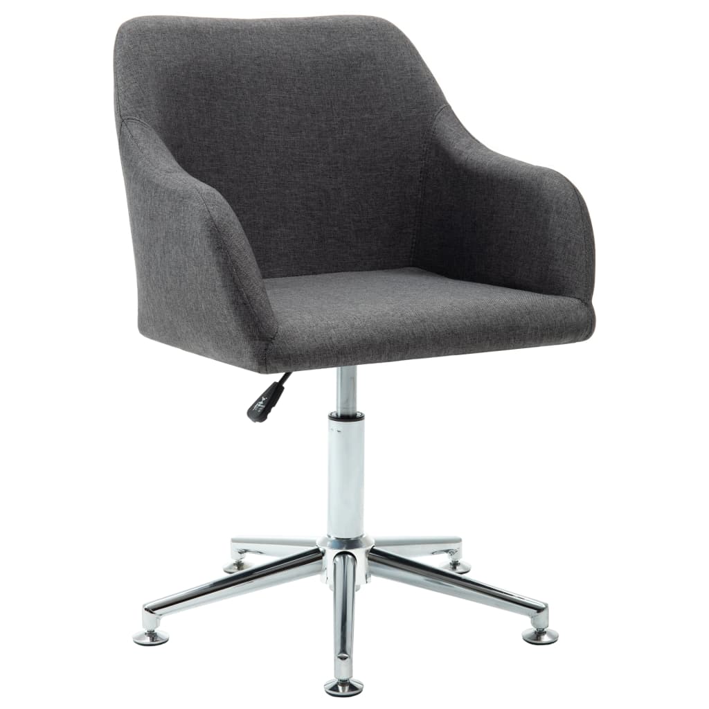 Swivel Dining Chair Dark Grey Fabric Dining Chairs