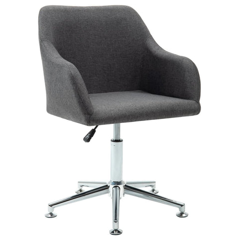 Swivel Dining Chair Dark Grey Fabric Dining Chairs