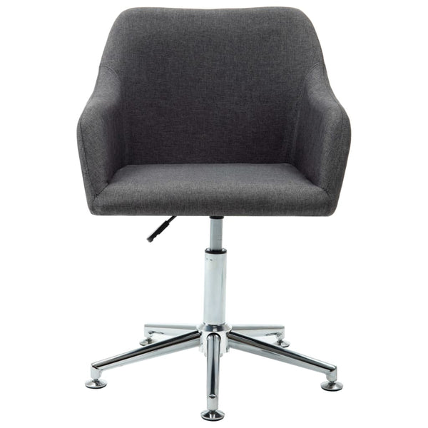Swivel Dining Chair Dark Grey Fabric Dining Chairs