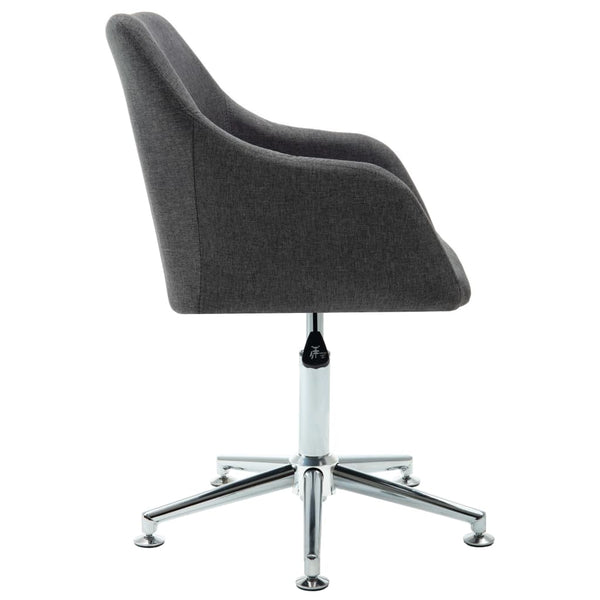 Swivel Dining Chair Dark Grey Fabric Dining Chairs