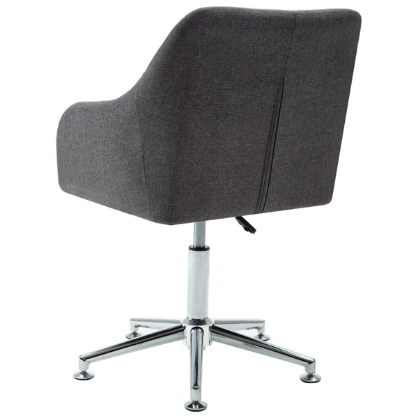 Swivel Dining Chair Dark Grey Fabric Dining Chairs