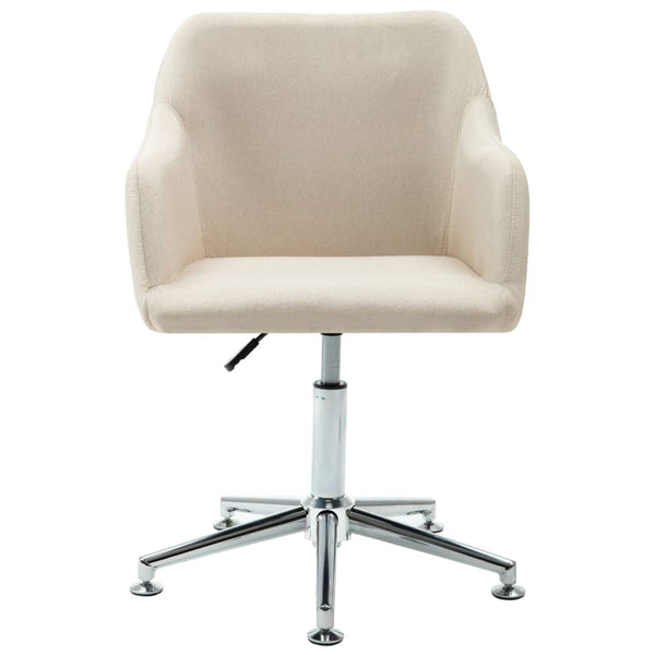 Swivel Dining Chair Cream Fabric Dining Chairs