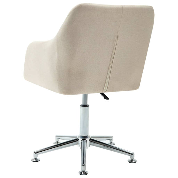 Swivel Dining Chair Cream Fabric Dining Chairs