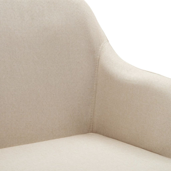 Swivel Dining Chair Cream Fabric Dining Chairs