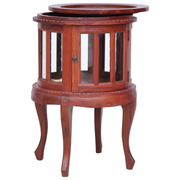 Cabinets & Cupboards Vitrine Cabinet Brown 50X50x76 Cm Solid Mahogany Wood