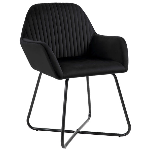 Vidaxl 2Pcs Black Velvet Dining Chairs