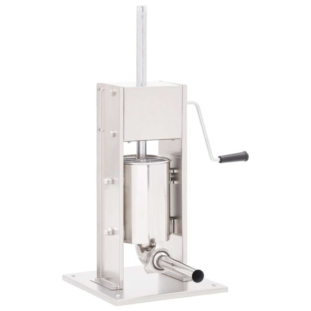 Manual Sausage Stuffer Silver 3 L Stainless Steel Sausage Stuffers