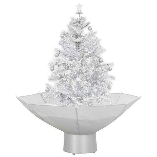 Snowing Christmas Tree With Umbrella Base White 75 Cm Seasonal Decorations