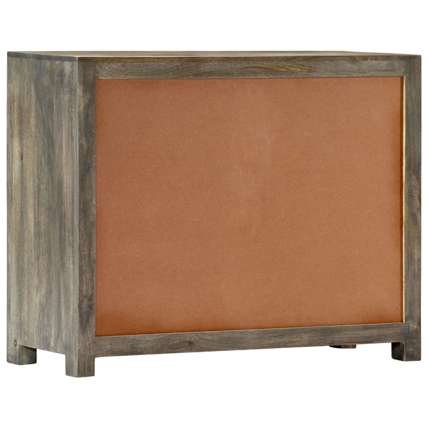 Side Cabinet Grey 75X30x60 Cm Solid Mango Wood Side Tables