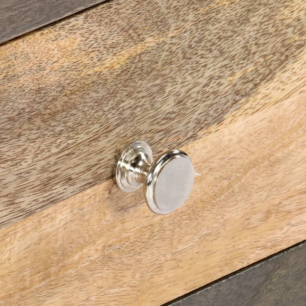 Side Cabinet Grey 75X30x60 Cm Solid Mango Wood Side Tables