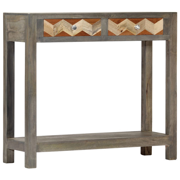 Console Table Grey 86X30x76 Cm Solid Mango Wood Tables