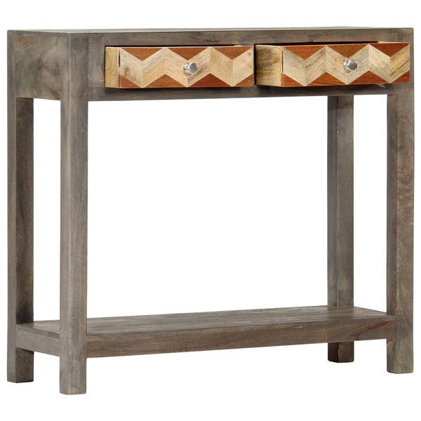 Console Table Grey 86X30x76 Cm Solid Mango Wood Tables