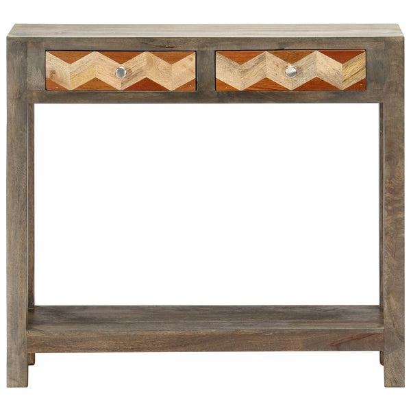Console Table Grey 86X30x76 Cm Solid Mango Wood Tables