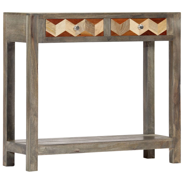 Console Table Grey 86X30x76 Cm Solid Mango Wood Tables