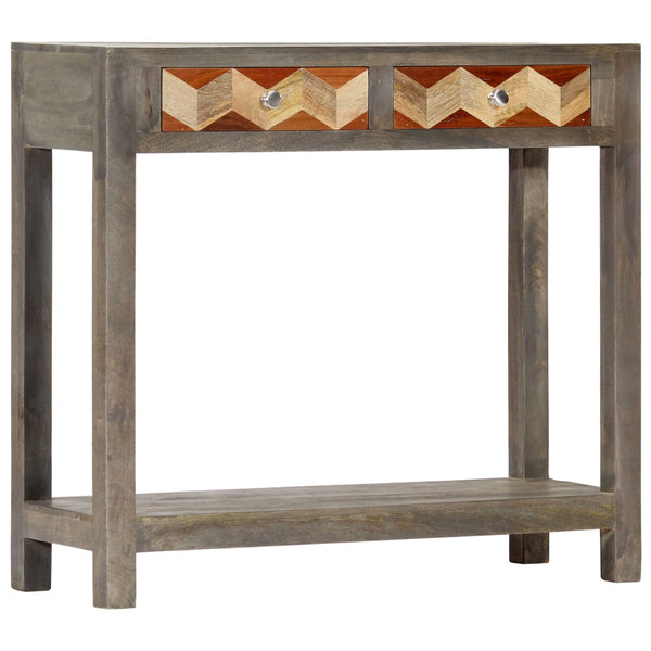 Console Table Grey 86X30x76 Cm Solid Mango Wood Tables