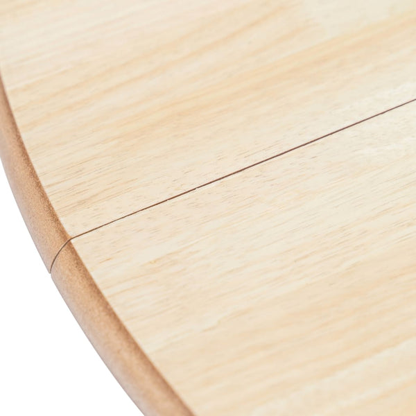 5 Piece Dining Set Solid Rubber Wood White And Brown Dining Sets