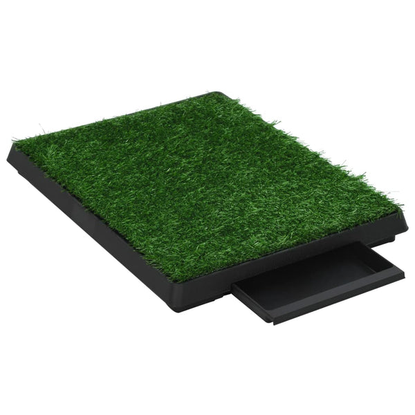 Pet Toilet With Tray & Faux Turf Green 63X50x7 Cm Wc Puppy Training Pads