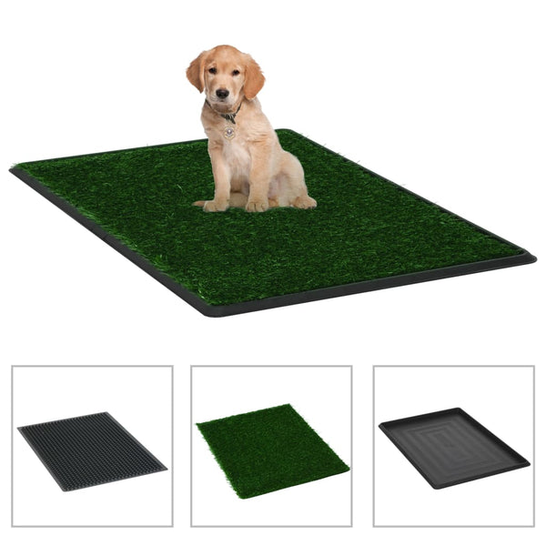Pet Toilet With Tray & Faux Turf Green 76X51x3 Cm Wc