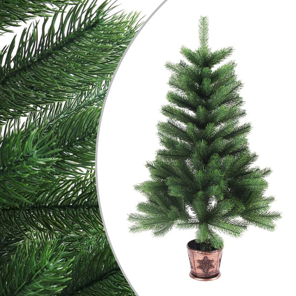 Artificial Christmas Tree Lifelike Needles 90 Cm Green Seasonal Decorations