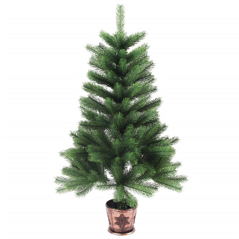 Artificial Christmas Tree Lifelike Needles 90 Cm Green Seasonal Decorations