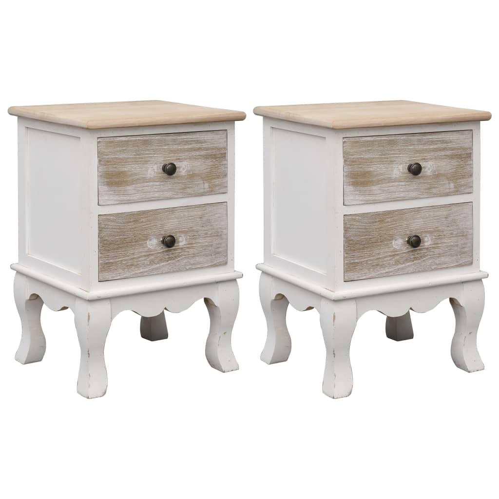 Bedside Cabinets 2 Pcs 35X30x50 Cm Paulownia Wood Bedside Tables
