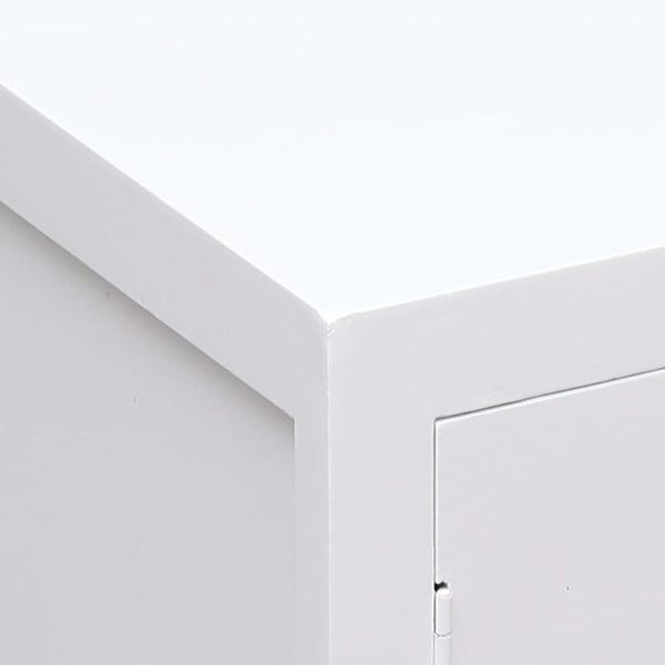 Bedside Cabinet White 38X28x52 Cm Paulownia Wood