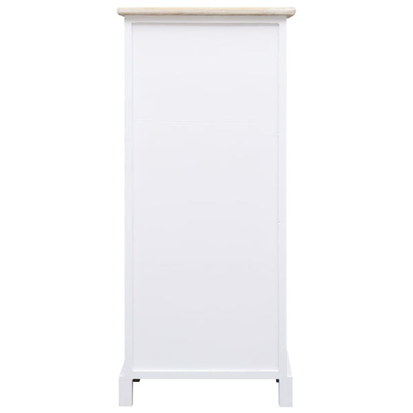 Side Cabinet 38X28x86 Cm Paulownia Wood Side Tables