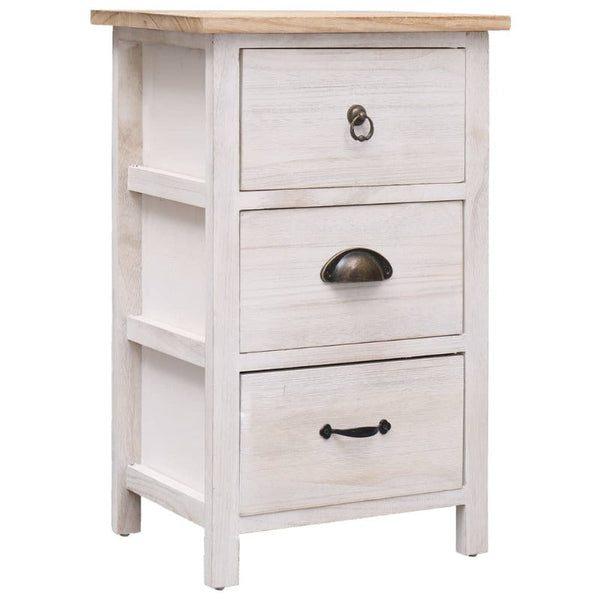 Side Cabinet 35X25x57 Cm Paulownia Wood Sideboards & Buffets