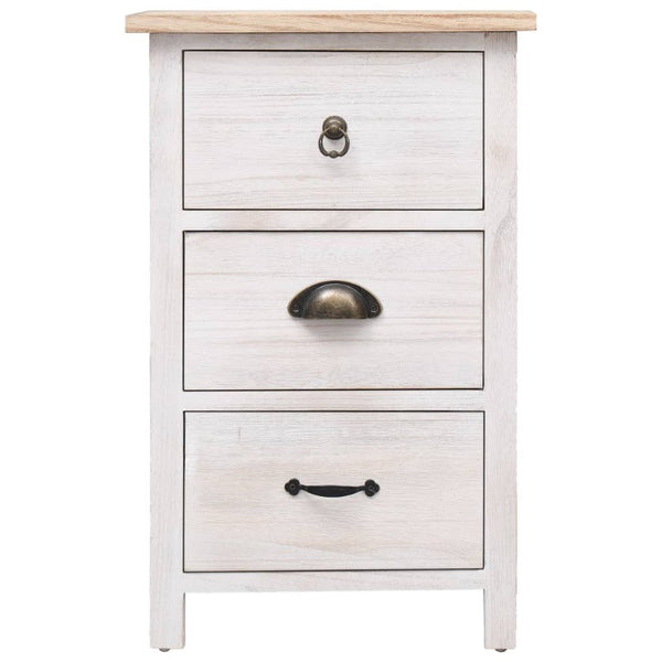 Side Cabinet 35X25x57 Cm Paulownia Wood Sideboards & Buffets