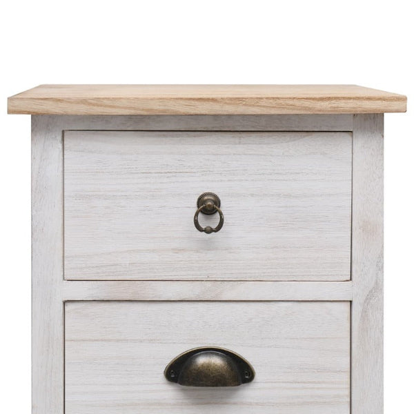 Side Cabinet 35X25x57 Cm Paulownia Wood Sideboards & Buffets
