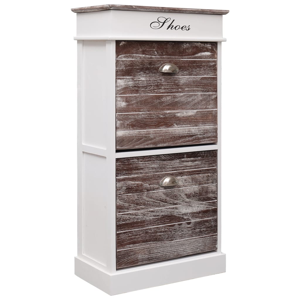 Shoe Cabinet Brown 50X28x98 Cm Paulownia Wood Shoe Cabinets