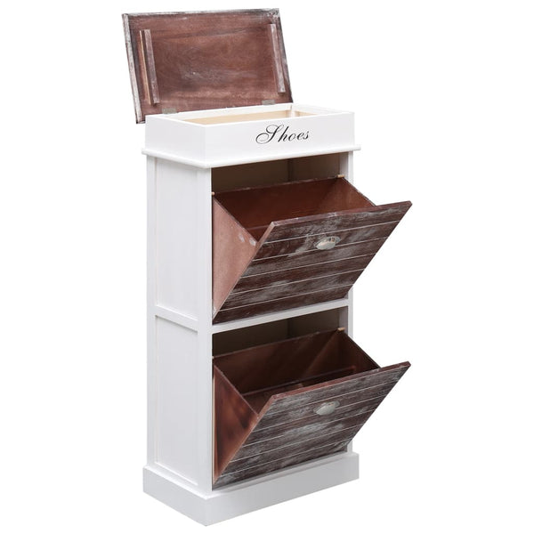 Shoe Cabinet Brown 50X28x98 Cm Paulownia Wood Shoe Cabinets