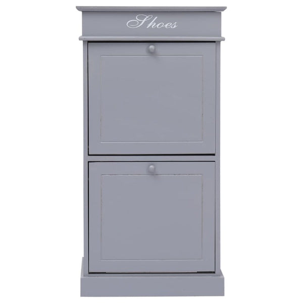 Shoe Cabinets Shoe Cabinet Grey 50X28x98 Cm Paulownia Wood