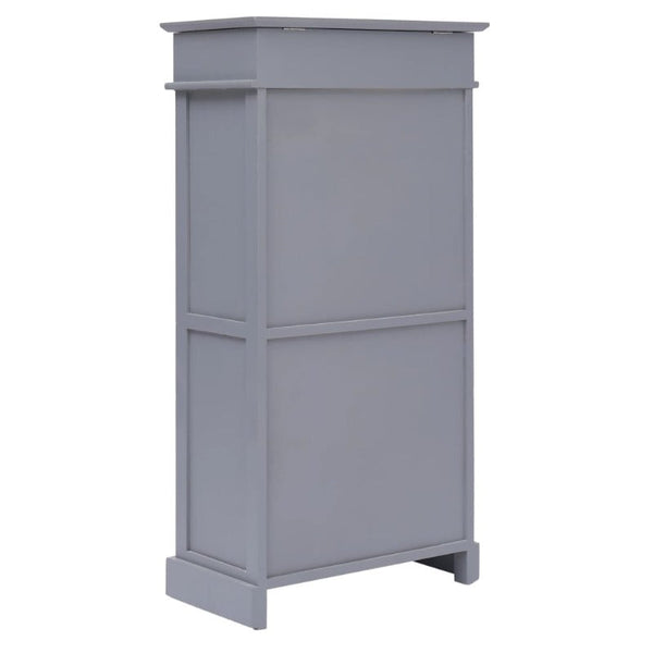 Shoe Cabinets Shoe Cabinet Grey 50X28x98 Cm Paulownia Wood