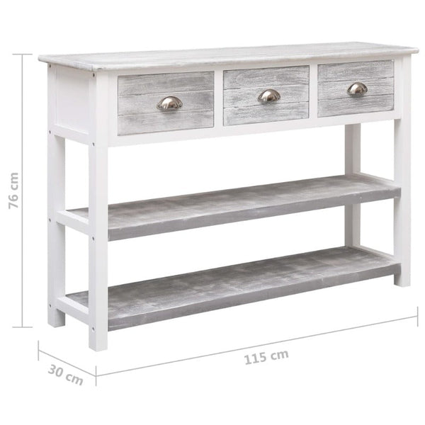 Sideboard Antique Grey 115X30x76 Cm Wood Sideboards & Buffets